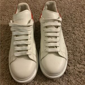 Alexander McQueen White and Red Sneakers